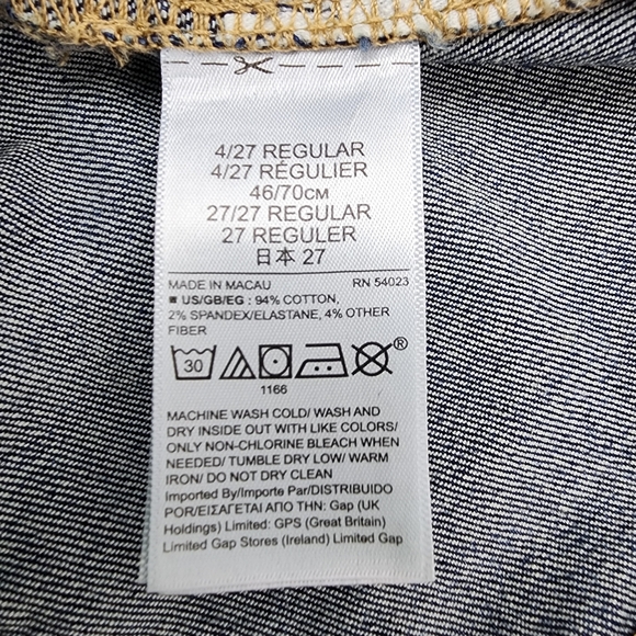 GAP Women's Distressed True Skinny Denim Blue Jeans Size 4/27 - Picture 8 of 8